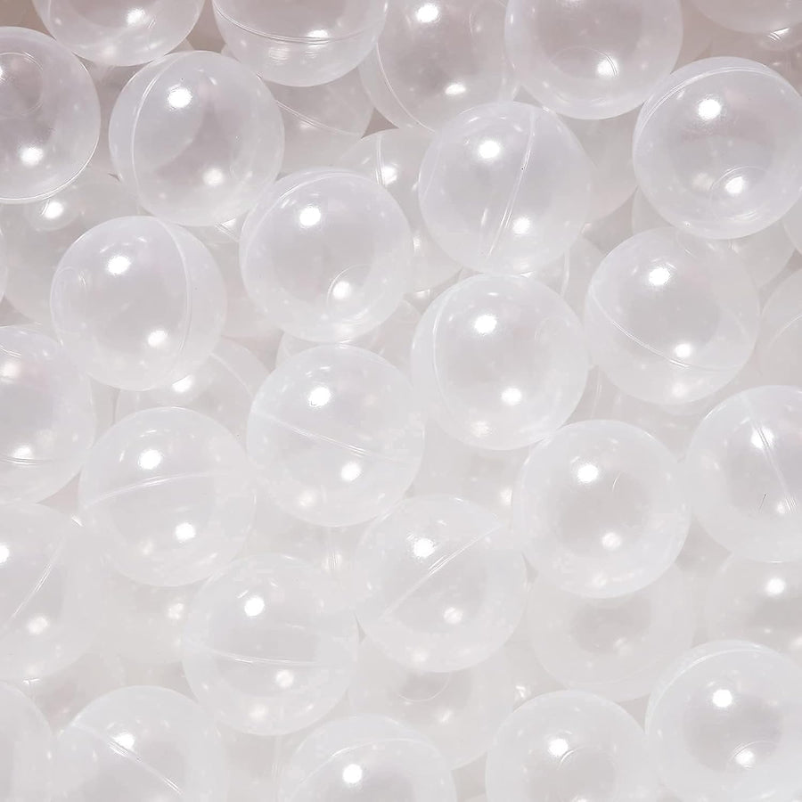 Transparent Ball Pit Balls for Kids – 8cm Clear Plastic Play Balls