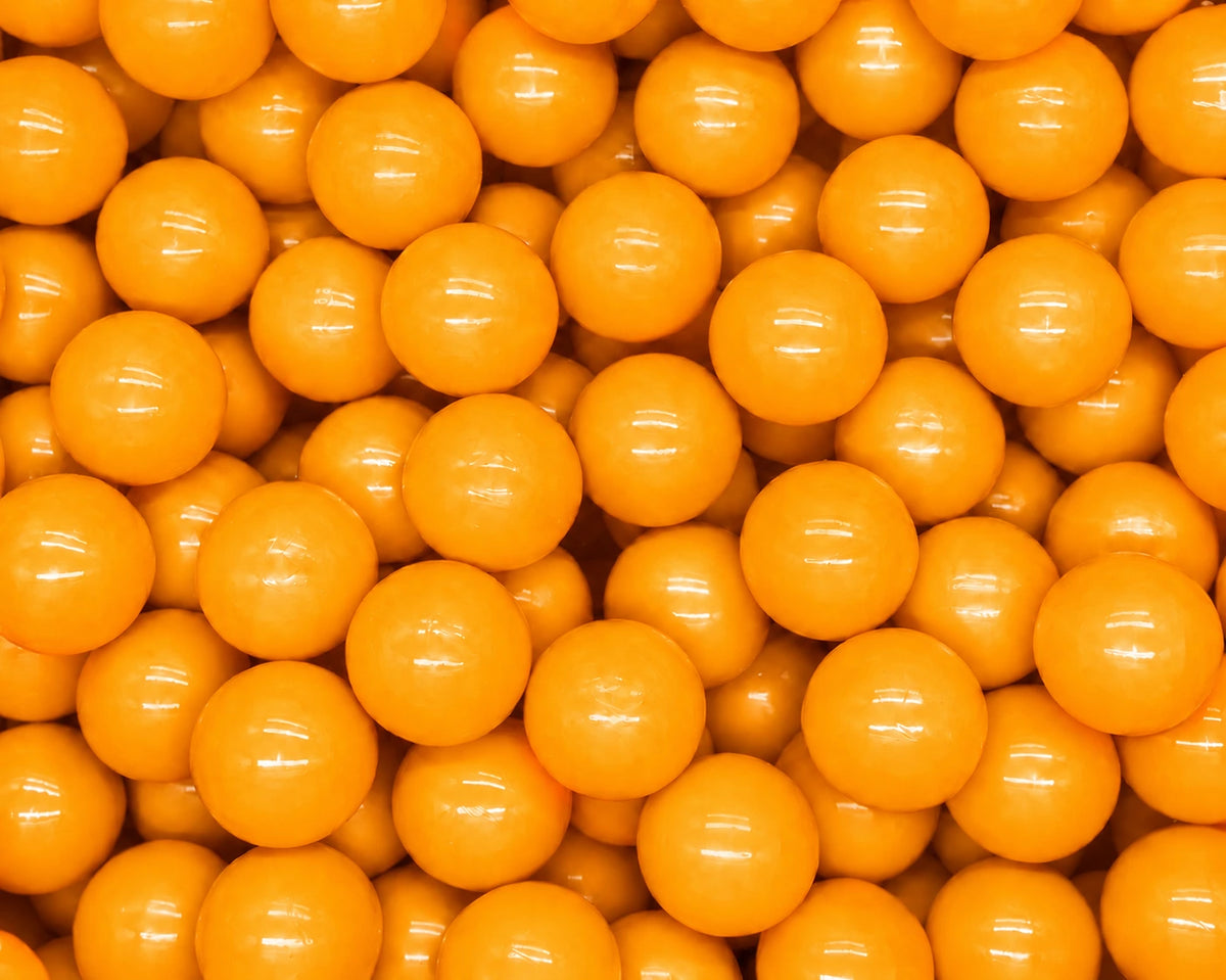 Close-up of Mango Orange 8cm soft plastic ball pit balls for kids