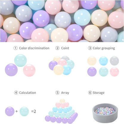 Soft LDPE pastel ball pool balls for indoor play